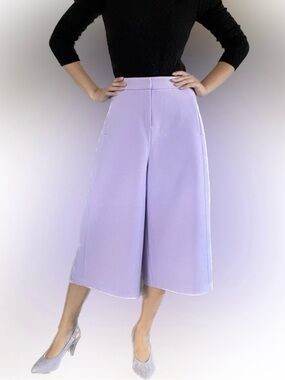 New! ASOS Lavender Wide-Leg Cropped Culottes